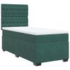 vidaXL Cama com molas/colch&atilde;o 90x190 cm veludo verde-escuro