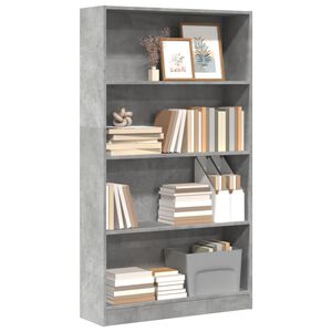vidaXL Estante 80x24x143 cm derivados de madeira cinzento cimento