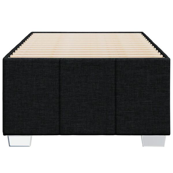 vidaXL Estrutura de cama sem colch&atilde;o 90x190 cm tecido preto