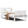 vidaXL Estrutura de cama c/ cabeceira sem colch&atilde;o 100x200 cm branco