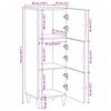 vidaXL Buffet Alto Branco 40 x 33,5 x 110 cm Madeira de manga maci&ccedil;a