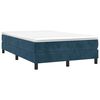 vidaXL Cama boxspring com colch&atilde;o 120x200 cm veludo azul-escuro