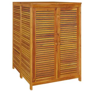 vidaXL Caixa de arruma&ccedil;&atilde;o para jardim 70x87x104 cm ac&aacute;cia maci&ccedil;a