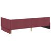 vidaXL Estrutura de Cama de Canto Vinho Vermelho 90 cm x 200 cm Veludo
