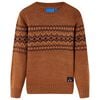 vidaXL Camisola de malha para crian&ccedil;a cor conhaque 92