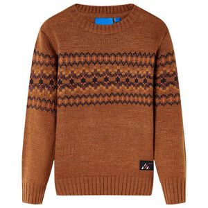 Camisola de malha para crian&ccedil;a cor conhaque 92