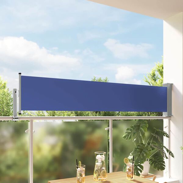 vidaXL Toldo lateral retr&aacute;til para p&aacute;tio 60x300 cm azul