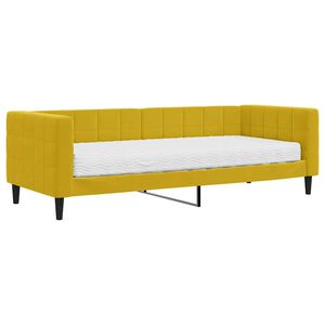 vidaXL Sof&aacute;-cama com colch&atilde;o 80x200 cm veludo amarelo