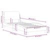 vidaXL Estrutura de cama com cabeceira Dover tecido 80x200 cm preto