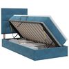 vidaXL Cama com arruma&ccedil;&atilde;o e colch&atilde;o Azul Escuro 90 x 190 cm Veludo