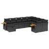 vidaXL Patio Sofa Set 8 lugar Black