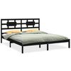 vidaXL Estrutura de cama 160x200 cm pinho maci&ccedil;o preto