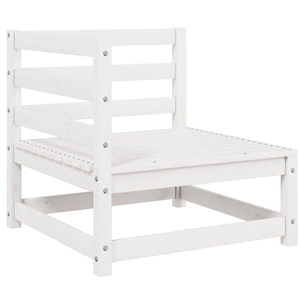 vidaXL 3 pcs conjunto lounge de jardim pinho maci&ccedil;o branco