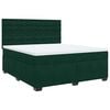 vidaXL Cama com molas/colch&atilde;o 180x200 cm veludo verde-escuro