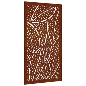vidaXL Decora&ccedil;&atilde;o p/ muro de jardim 105x55 cm a&ccedil;o corten design folhas