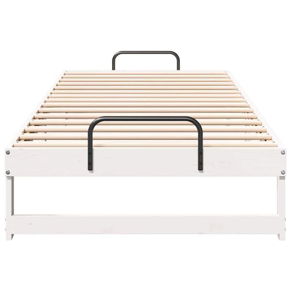 vidaXL Estrutura da Cama Branco 80 x 220 cm Madeira de Pinheiro Sólida