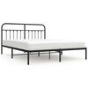 vidaXL Estrutura de cama com cabeceira 183x213 cm metal preto