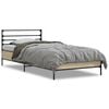 vidaXL Estrutura de cama derivados de madeira e metal carvalho sonoma