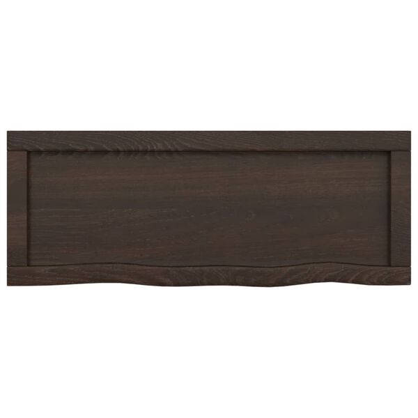 vidaXL Bancada p/ WC 80x30x(2-6)cm madeira tratada maci&ccedil;a castanho