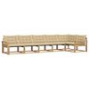 vidaXL Conjunto de Sof&aacute;s para Exterior 6 pcs Branco e Bege