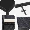 vidaXL Conjunto de Jantar para Jardim com almofada 5 pcs Preto vime PE