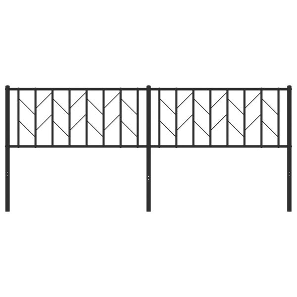vidaXL Cabeceira de substitui&ccedil;&atilde;o 200 cm metal preto