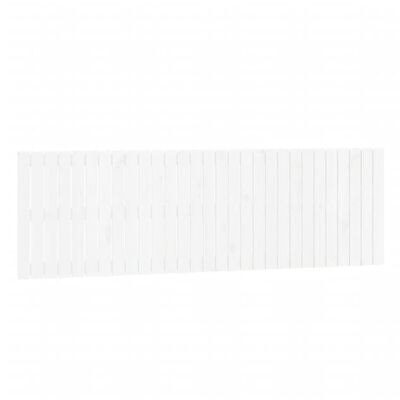 vidaXL Cabeceira de parede 185x3x60 cm madeira de pinho maciça branco