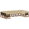 vidaXL Conjunto de Sof&aacute;s para Exterior 10 unid. Natural e Bege