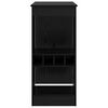 vidaXL Mesa de bar com prateleira Carvalho Preto 90 x 47,5 x 103,5 cm