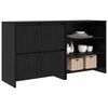 vidaXL Buffet 2 pcs Carvalho Preto 70 x 41 x 75 cm Madeira processada