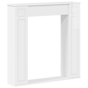 vidaXL Moldura de Lareira Branco Brilhante 100 x 20 x 100 cm