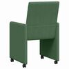 vidaXL Cadeiras de Jantar com rodas 2 pcs Cinza verde 57 x 66 x 94 cm