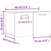 vidaXL Arm&aacute;rio parede 60x36,5x35 cm derivados de madeira cinza sonoma