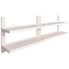 vidaXL Prateleiras de parede suspensas 2 pcs 240x30 cm a&ccedil;o inoxid&aacute;vel
