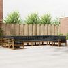 vidaXL Conjunto de Sof&aacute;s para Exterior 10 pcs Natural e Antracite