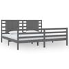 vidaXL Estrutura de cama 200x200 cm pinho maci&ccedil;o cinzento