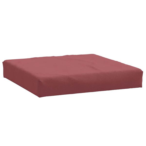 vidaXL Almofad&atilde;o p/ paletes 60x60x9,5 cm mesclado tecido vermelho tinto