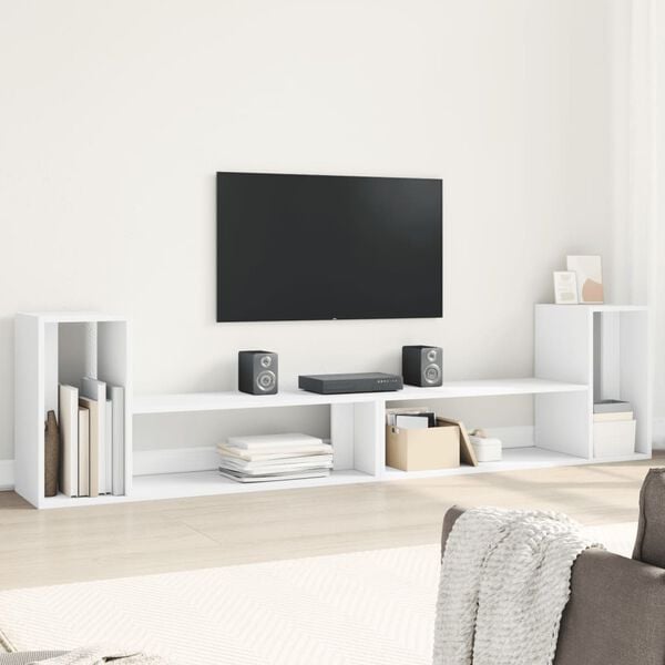 vidaXL M&oacute;veis de TV 2 pcs 100x30x50 cm derivados de madeira branco