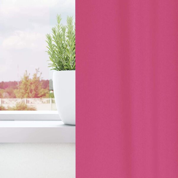 vidaXL Cortinas Blackout com Argolas 2 pcs Rosa Brilhante 140 x 140 cm