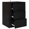 vidaXL Armário de Cabeceira com gaveta Carvalho Preto 35 x 50 x 60 cm