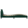 vidaXL Estrutura de cama Dover 90x200 cm veludo verde-escuro