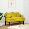 vidaXL Banco com almofadões 120,5x65x75 cm veludo amarelo