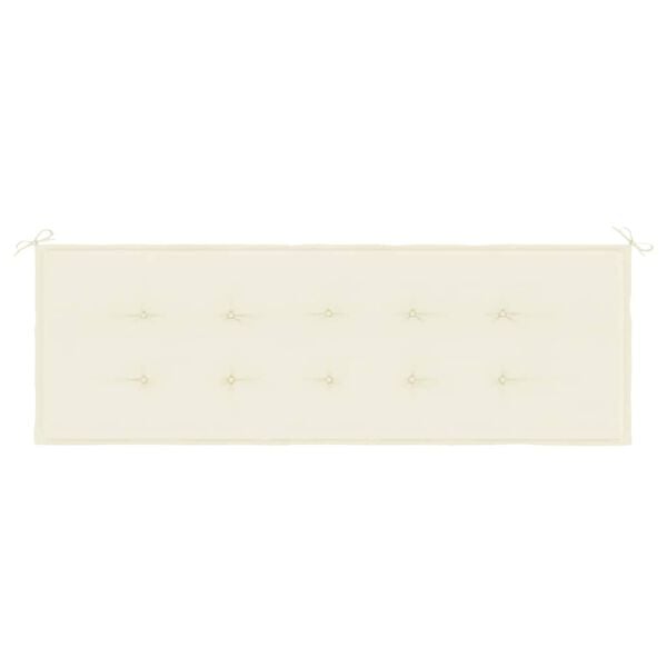 vidaXL Almofadão p/ banco de jardim 150x50x4 cm tecido oxford creme
