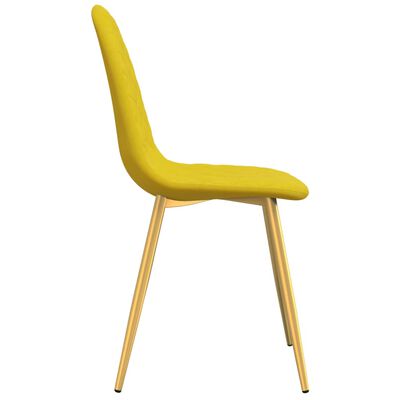 vidaXL Cadeiras de jantar 6 pcs veludo amarelo mostarda
