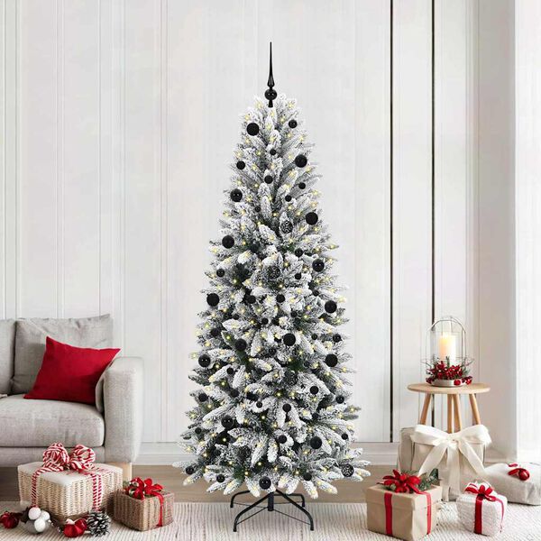 vidaXL &Aacute;rvore de Natal Artificial com 300 LEDs Branco 210 cm