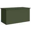 vidaXL Caixa de Armazenamento Externa Verde Oliva 100 x 50,5 x 50 cm