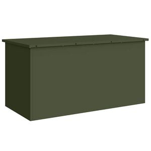 vidaXL Caixa de Armazenamento Externa Verde Oliva 100 x 50,5 x 50 cm