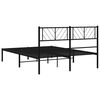 vidaXL Estrutura de cama com cabeceira 140x200 cm metal preto