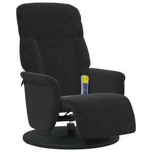 vidaXL Cadeira de Massagem Recliner Preto 91 x 71 x 105 cm Veludo