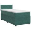 vidaXL Cama box spring com colch&atilde;o Verde-Escuro 90 x 200 cm Veludo